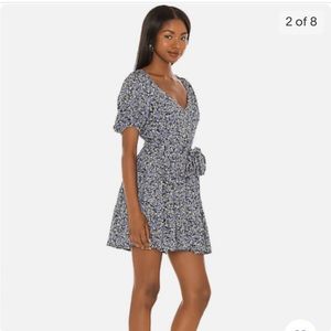 Yumi Kim Maddy Floral Mini Dress Puff Sleeve Elastic Waist NWT